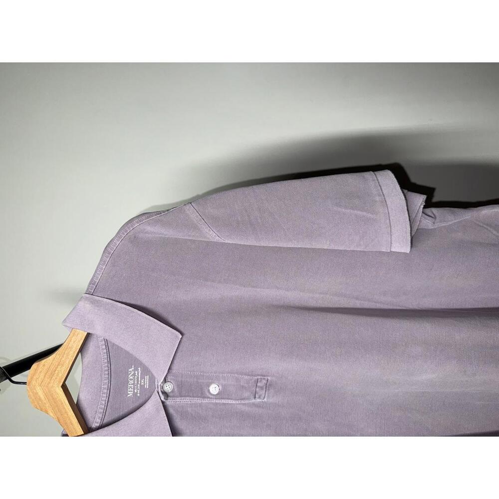 Men's Merona Polo Shirt XL Lavender - Picture 4 of 4